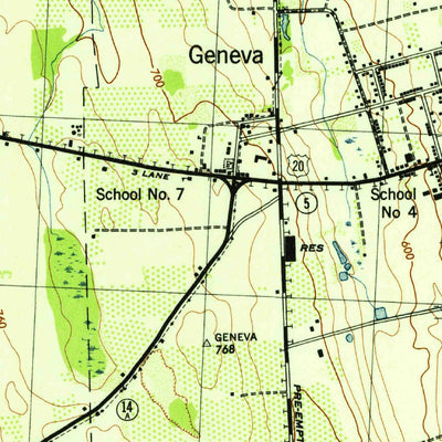 United States Geological Survey Stanley, NY (1942, 31680-Scale) digital map
