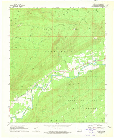 United States Geological Survey Stanley, OK (1971, 24000-Scale) digital map
