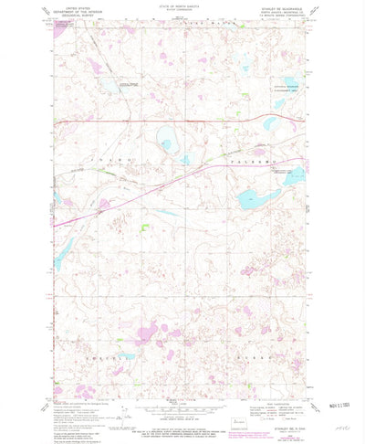 United States Geological Survey Stanley SE, ND (1981, 24000-Scale) digital map