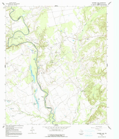 United States Geological Survey Stanmire Lake, TX (1964, 24000-Scale) digital map