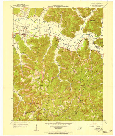 United States Geological Survey Stanton, KY (1952, 24000-Scale) digital map