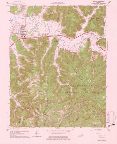 United States Geological Survey Stanton, KY (1966, 24000-Scale) digital map