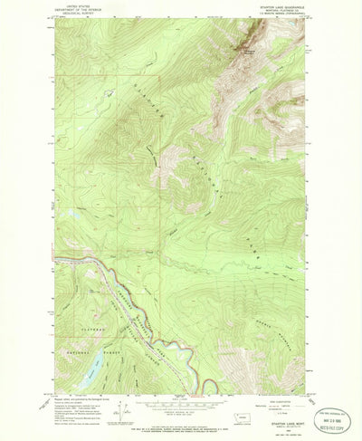 United States Geological Survey Stanton Lake, MT (1964, 24000-Scale) digital map