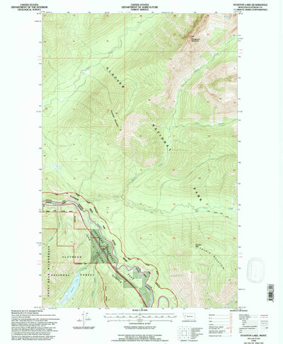 United States Geological Survey Stanton Lake, MT (1994, 24000-Scale) digital map