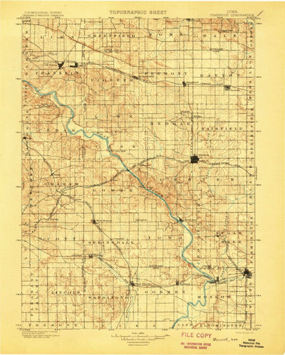 United States Geological Survey Stanwood, IA (1901, 125000-Scale) digital map