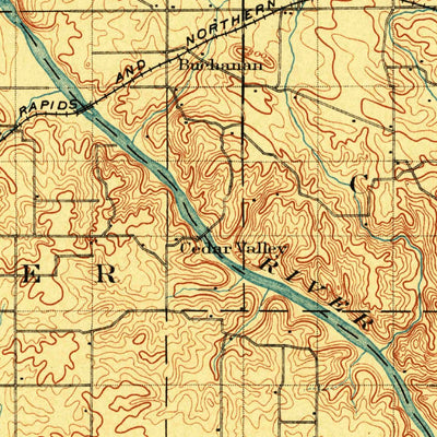 United States Geological Survey Stanwood, IA (1901, 125000-Scale) digital map