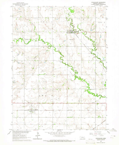 United States Geological Survey Staplehurst, NE (1964, 24000-Scale) digital map