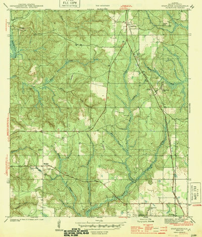 United States Geological Survey Stapleton, AL (1944, 31680-Scale) digital map