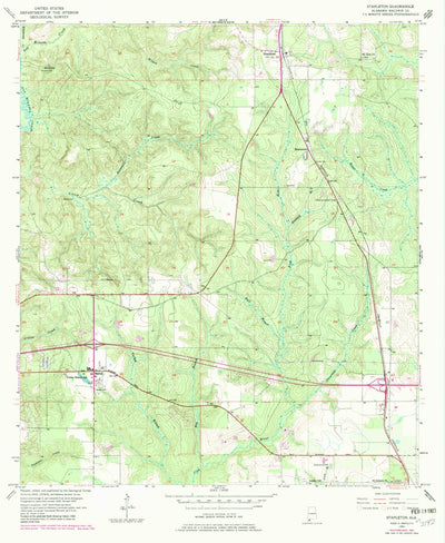 United States Geological Survey Stapleton, AL (1953, 24000-Scale) digital map