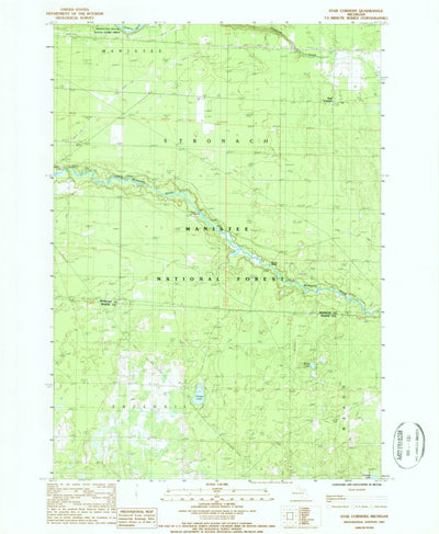 United States Geological Survey Star Corners, MI (1987, 24000-Scale) digital map