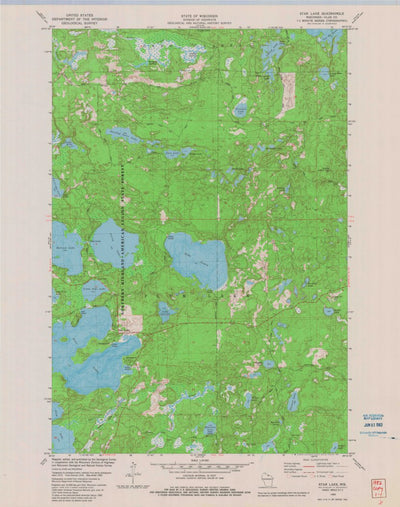 United States Geological Survey Star Lake, WI (1982, 24000-Scale) digital map