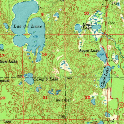 United States Geological Survey Star Lake, WI-MI (1955, 62500-Scale) digital map