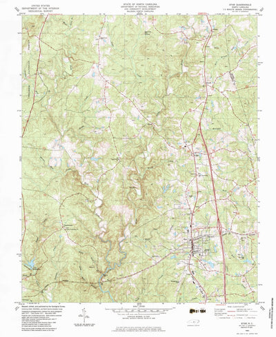 United States Geological Survey Star, NC (1983, 24000-Scale) digital map
