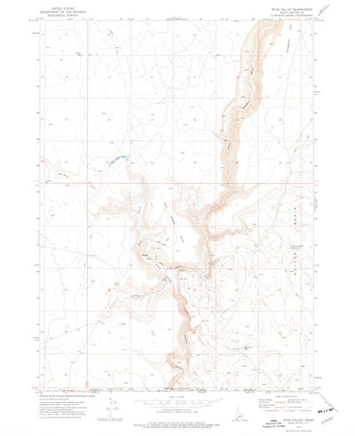 United States Geological Survey Star Valley, ID (1973, 24000-Scale) digital map