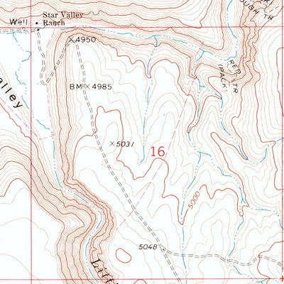 United States Geological Survey Star Valley, ID (1973, 24000-Scale) digital map