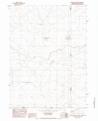 United States Geological Survey Star Valley Knoll, OR-ID-NV (1982, 24000-Scale) digital map
