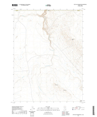 United States Geological Survey Star Valley Ridge West, NV (2021, 24000-Scale) digital map