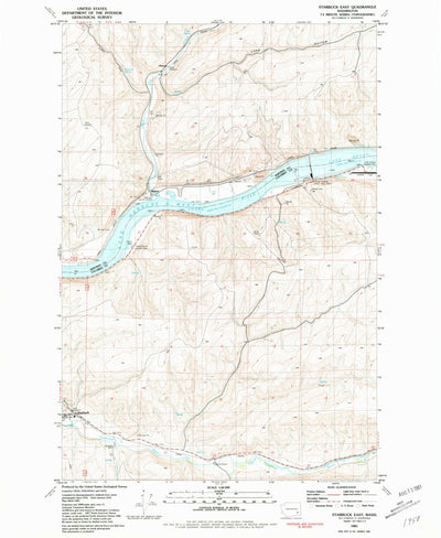 United States Geological Survey Starbuck East, WA (1981, 24000-Scale) digital map