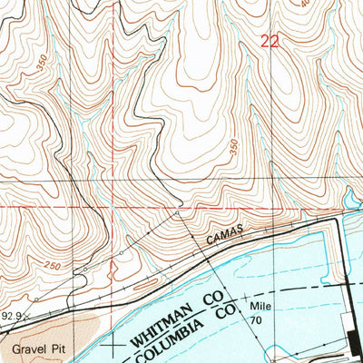 United States Geological Survey Starbuck East, WA (1981, 24000-Scale) digital map
