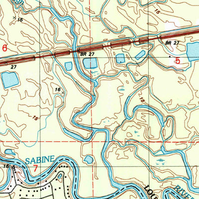 United States Geological Survey Starks, LA-TX (1996, 24000-Scale) digital map