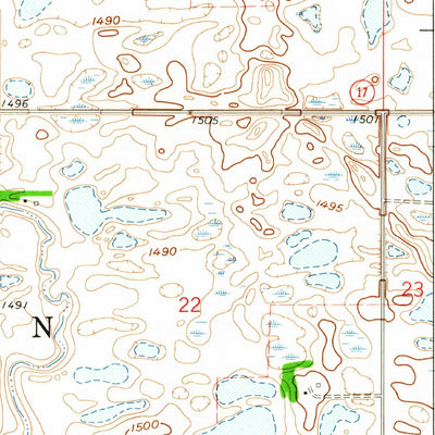 United States Geological Survey Starkweather NE, ND (1962, 24000-Scale) digital map