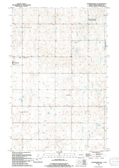 United States Geological Survey Starkweather NE, ND (1994, 24000-Scale) digital map