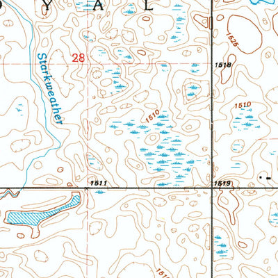United States Geological Survey Starkweather NE, ND (1994, 24000-Scale) digital map