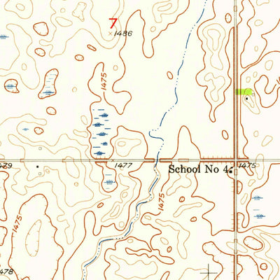 United States Geological Survey Starkweather SE, ND (1957, 24000-Scale) digital map