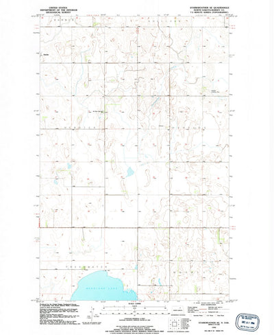 United States Geological Survey Starkweather SE, ND (1994, 24000-Scale) digital map