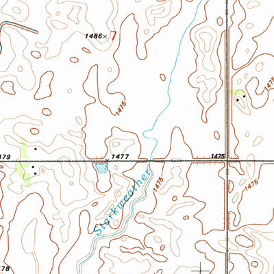 United States Geological Survey Starkweather SE, ND (1994, 24000-Scale) digital map