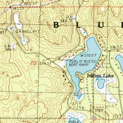 United States Geological Survey Starvation Lake, MI (1985, 24000-Scale) digital map