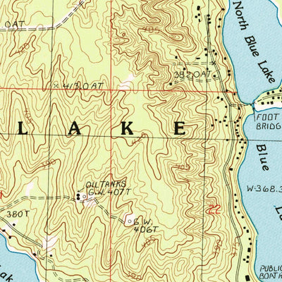 United States Geological Survey Starvation Lake, MI (1985, 24000-Scale) digital map