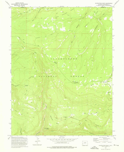 United States Geological Survey Starvation Point, CO (1973, 24000-Scale) digital map
