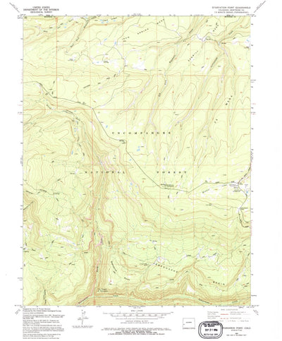 United States Geological Survey Starvation Point, CO (1994, 24000-Scale) digital map