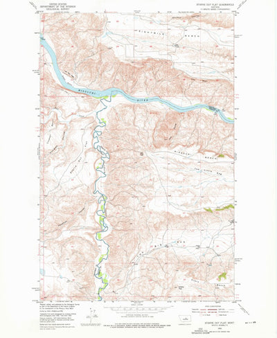 United States Geological Survey Starve Out Flat, MT (1953, 24000-Scale) digital map