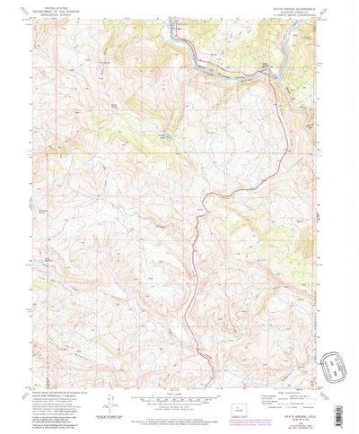 United States Geological Survey State Bridge, CO (1972, 24000-Scale) digital map