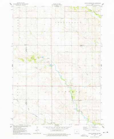 United States Geological Survey State Center NW, IA (1975, 24000-Scale) digital map