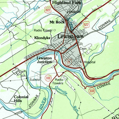 United States Geological Survey State College, PA (1984, 100000-Scale) digital map