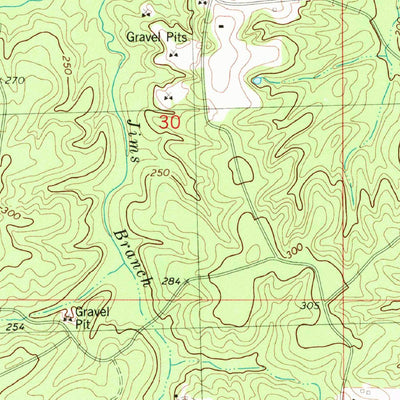 United States Geological Survey State Line, LA (1982, 24000-Scale) digital map