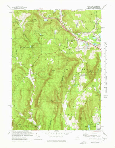 United States Geological Survey State Line, MA-NY (1973, 25000-Scale) digital map
