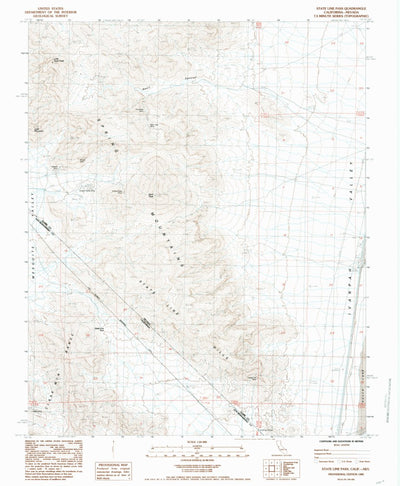 United States Geological Survey State Line Pass, CA-NV (1985, 24000-Scale) digital map