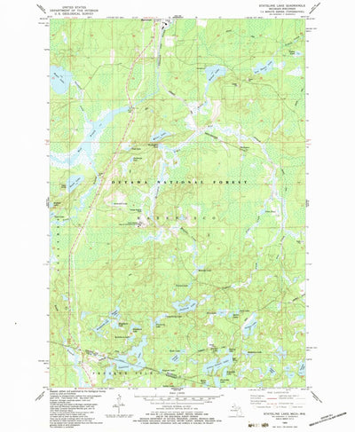 United States Geological Survey Stateline Lake, MI-WI (1982, 24000-Scale) digital map