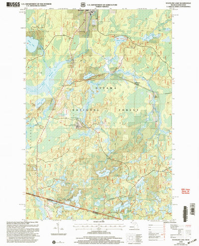 United States Geological Survey Stateline Lake, MI-WI (1999, 24000-Scale) digital map