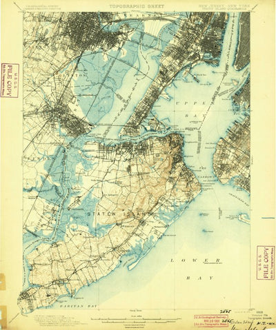 United States Geological Survey Staten Island, NY-NJ (1900, 62500-Scale) digital map