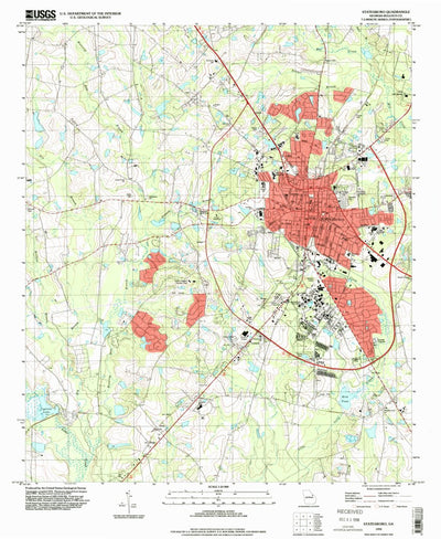 United States Geological Survey Statesboro, GA (1993, 24000-Scale) digital map