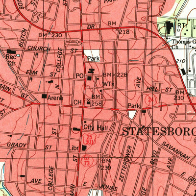 United States Geological Survey Statesboro, GA (1993, 24000-Scale) digital map