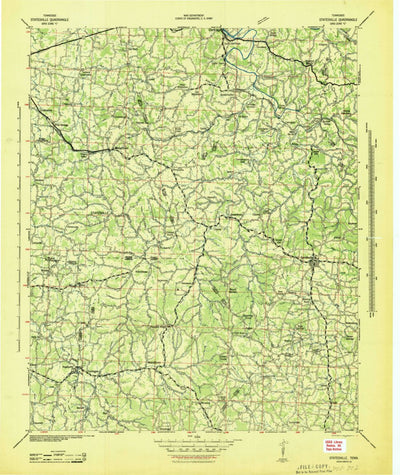 United States Geological Survey Statesville, TN (1942, 100000-Scale) digital map