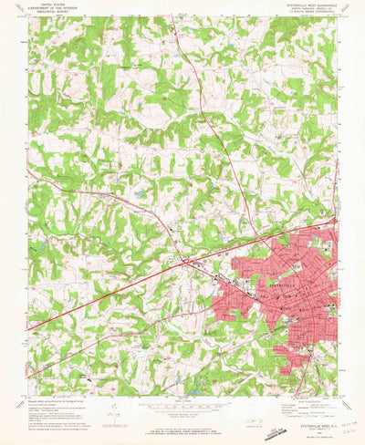 United States Geological Survey Statesville West, NC (1969, 24000-Scale) digital map
