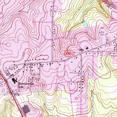 United States Geological Survey Statesville West, NC (1993, 24000-Scale) digital map