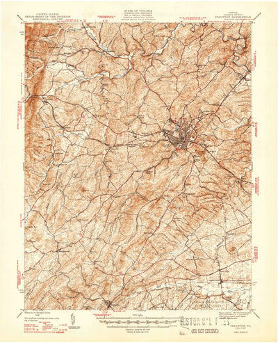 United States Geological Survey Staunton, VA (1947, 62500-Scale) digital map